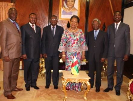 Les six responsables des institutions de la transition/ photo presse présidentielle
