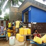 Un point d&rsquo;eau dans un quartier de Bangui