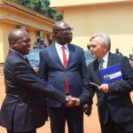 Ministre justice F. Mbata, de l&rsquo;économie F. Moloua et Jean Raymondet Commoy, Ambassadeur de l&rsquo;UE@Eric Ngaba