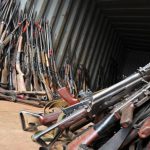 des armes des groupes armés récupérées par la Sangaris à Bangui