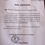 Le document signé par le ministre des finances