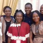 le président des blogueurs centrafricains avec ses pairs au Burkina-Faso