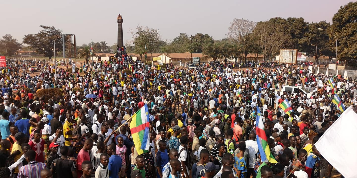 la mobilisation à Bangui contre l'embargo sur les armes@image diaspora