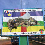 L&rsquo;une des affiche à Bangui, à titre illustratif