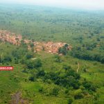 Vue aérienne de la ville de Bambari@photo Erick Ngaba