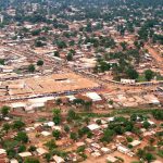Vue aérienne de la ville de Bangui
