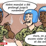 Casques bleus de la Minusca, vue de la caricature