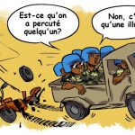 Casques bleus en caricature