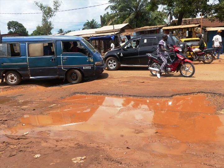 dégradation des routes à Bangui
