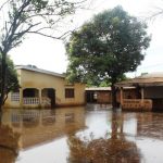 Vue des maisons inondéesVue des maisons inondées