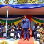 Les officiels, gouvernement et autorités locales de Bimbo lors de défilé du 1er décembre@photo Erick Ngaba