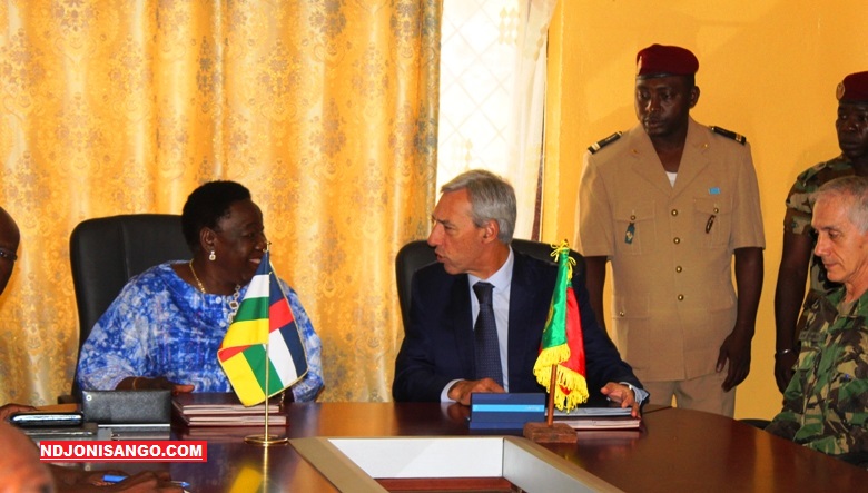 Signature de la coopération militaire entre la RCA et le Portural à Bangui@photo Erick Ngaba