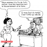 Caricature illustrant la tension diplomatique entre la Minusca et le gouvernement centrafricain@Jimmy Nzeko