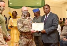 RCA: le président Touadéra décore les instructeurs russes en fin de mission