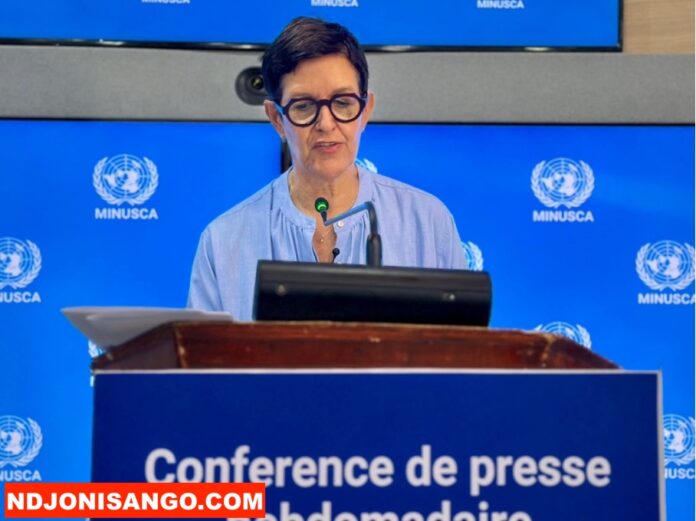 Florence Marchal Porte-parole de la Minusca @crédit photo Marly Pala