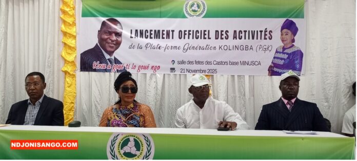 Membres du bureau de la Plateforme Génération Kolingba Photo @Marly Pala