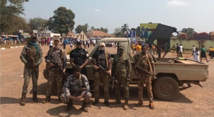 Les forces centrafricaines et leurs alliés russes