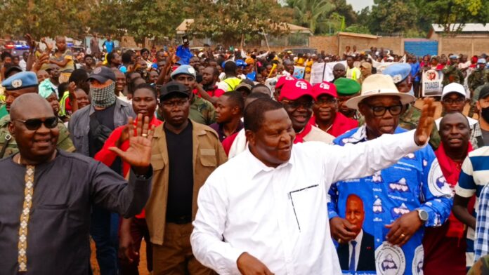 Mobilisation à Begoua en soutien à la candidature à Touadera