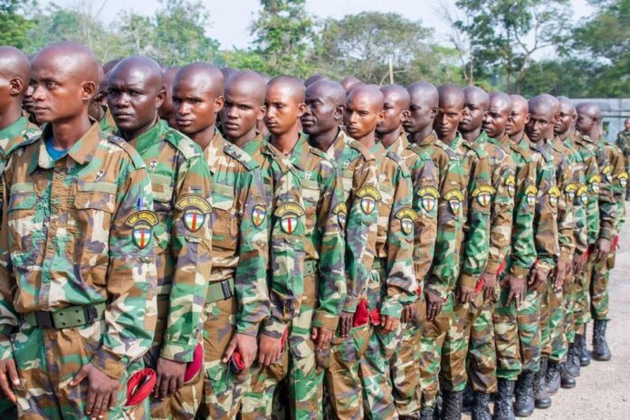 Des éléments des FACA formés á Berengo.