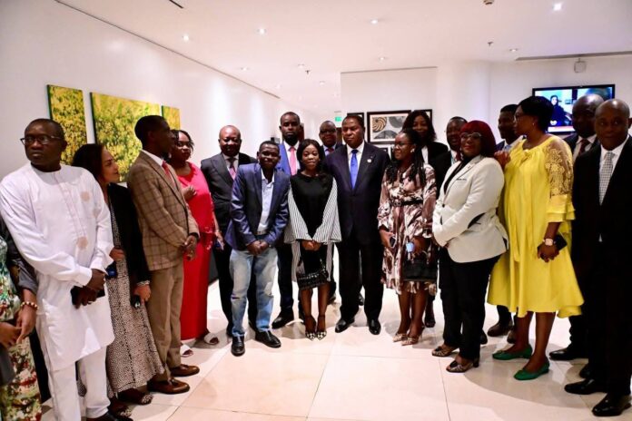 Faustin Archange Touadéra avec la communauté centrafricaine d'Ethiopie