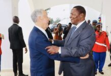 RCA: fin de la visite du président portugais à Bangui Marcelo Rebelo de Sousa et Faustin Archange Touadéra à Bangui
