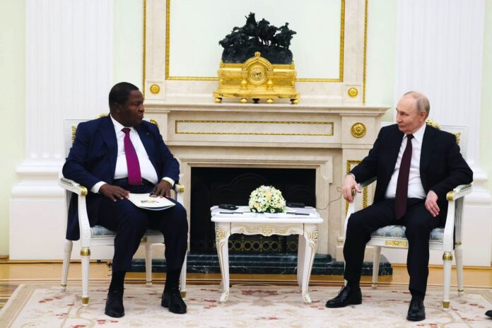 Touadéra et Poutine à Moscou