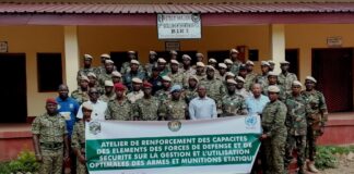 RCA: renforcement des capacités des FACA sur la gestion des armes et munitions Renforcement des capacités des FACA en gestion des armes et munitions