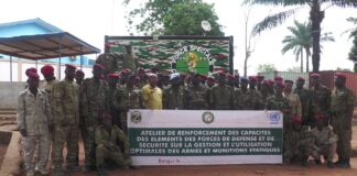 RCA: renforcement des capacités des FACA sur la gestion des armes et munitions Des éléments des FACA en formation sur la gestion des armes et minutions