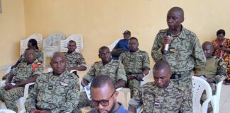 RCA: les FACA renforcent leurs capacités en droits humains à Bouar Des éléments des FACA en formation sur les droits humains à Bouar