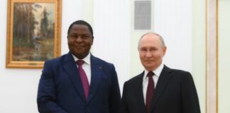 RCA–Russie: Touadéra exprime sa gratitude à Poutine sur le plan humanitaire