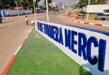 RCA: les signes visibles d’une transformation de la capitale sous l’impulsion de Touadera Une vue partielle de Bangui, l'avenue Touadera à Bangui