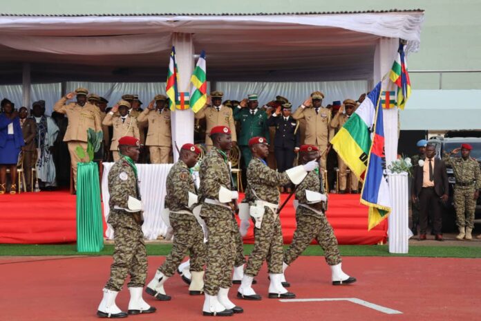 Le forces de défense et de sécurité de la République centrafricaine à l'investiture de Faustin Archange Touadéra