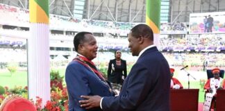 RCA: Touadéra à Brazzaville pour l’investiture de Denis Sassou Nguesso Denis Sassou Nguesso et Faustin Archange Touadera au Congo-Brazzaville