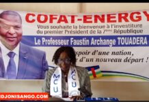 RCA: COFAT-Energy réaffirme son soutien au président Touadera COFAT-ENERGY en conférence de presse @crédit photo Marly Pala