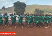RCA: formation militaire des ex-combattants comme agents des eaux et forêts Les ex-combattants en formation @crédit photo Jolidon Tcheckoé