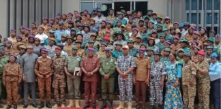 RCA: les femmes des forces de défense et de sécurité appelées à renforcer la synergie et le leadership Les femmes des forces de défense et de sécurité centrafricaine @crédit photo Marly Pala