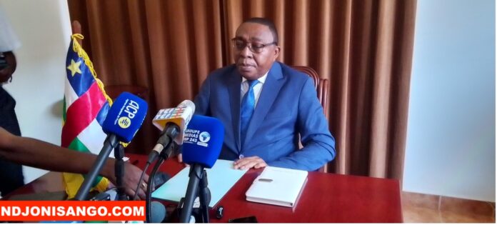 Maxime Balalou, Ministre de la communication porte-parole du gouvernement @crédit photo Alfred Yemetchipa