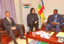 RCA–Russie: un partenariat économique en pleine consolidation autour des ressources naturelles Une délégation russe avec le président centrafricain Faustin archange Touadera