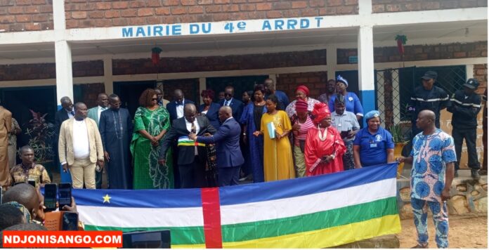 Installations des maires du 4è et 8è arrondissements de Bangui @crédit photo Marly Pala Installations des maires du 4è et 8è arrondissements de Bangui @crédit photo Marly Pala