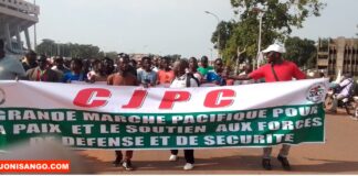 RCA: une marche des jeunes à Bangui pour la paix et le soutien aux forces de défense et de sécurité