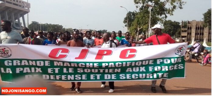 Marche de CJPC pour la paix à Bangui @crédit photo Alfred Yemetchipa