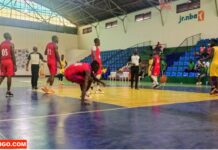 RCA: résultats de la 10è journée du championnat de basketball de la ligue de Bangui en senior masculin Un match du championnat de la ligue de basketball de Bangui @crédit photo Marly Pala