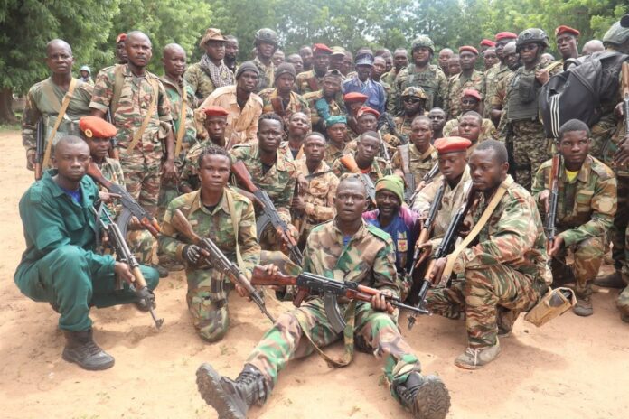 Les forces armées centrafricaines à Amdafock