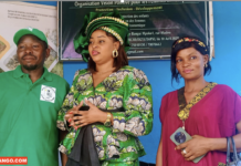 RCA: l’OVPFA veut mettre en lumière les richesses culturelles des Aka a l’occasion de la Journée internationale des peuples autochtones Les membres du bureau de l'Organisation Vision Positive pour les Femmes en Afrique (OVPFA) @crédit photo Marly Pala