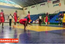 RCA: les matchs de la 16ème journée du championnat en senior garçon suspendues temporairement Championnat de Basketball de Bangui @crédit photo Marly Pala