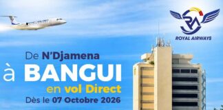 RCA-Tchad: Bangui bientôt reliée à N’Djamena par un vol direct de Royal Airways Tchad Royal Airways Tchad