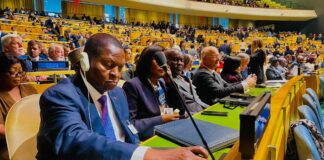 Touadéra porte la voix de la RCA à la 81ème assemblée générale de l’ONU Le président Touadera avec la délégation centrafricaine à la 81è assemblée générale de l'ONU à New-York