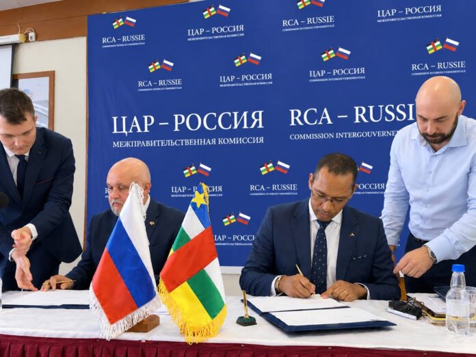 signature des protocoles d'accord entre les parties russe et centrafricaine