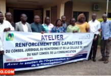 RCA: le HCC renforce ses équipes pour améliorer la régulation du secteur des médias Atelier de renfrocement du service de monitoring du Haut conseil de Communication centrafricain @crédit photo Alfred Yemetchipa