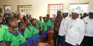 RCA: Touadéra inaugure deux bâtiments scolaires et le Centre pédagogique régional de Boali Inauguration des bâtiments scolaires à Boali